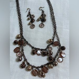 Statement necklace and earring set